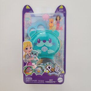 Otter - Mattel Polly Pocket Pet Connects compact playset, Stackable, new